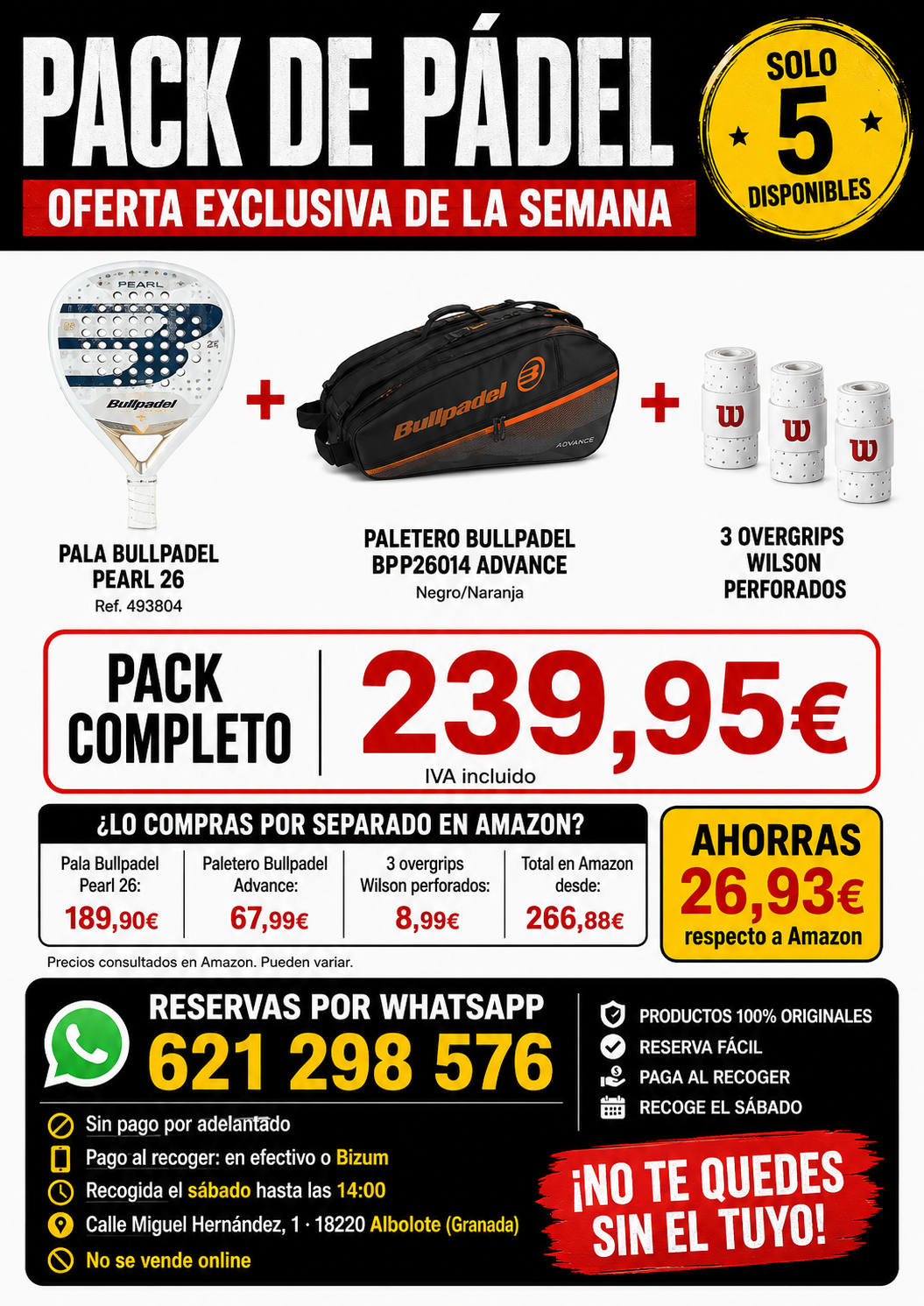 Pack Bullpadel Pearl 26